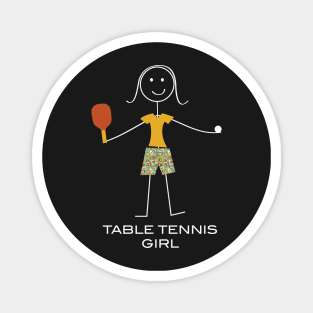 Funny Womens Table Tennis Design Magnet